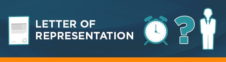 The when, why, and who of the letter of representation