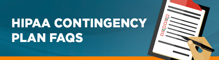 HIPAA contingency plans FAQs