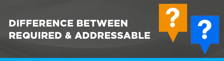 Required vs addressable 
