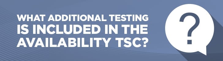 What additional testing is included in the availability TSC?