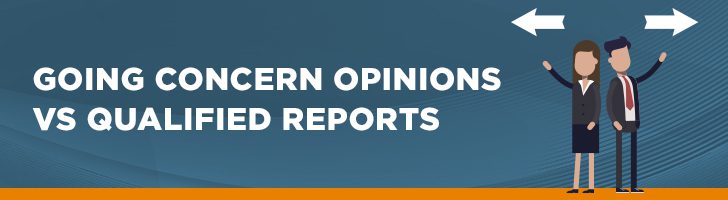 Going concern opinions vs qualified reports