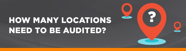 How many locations need to be audited?