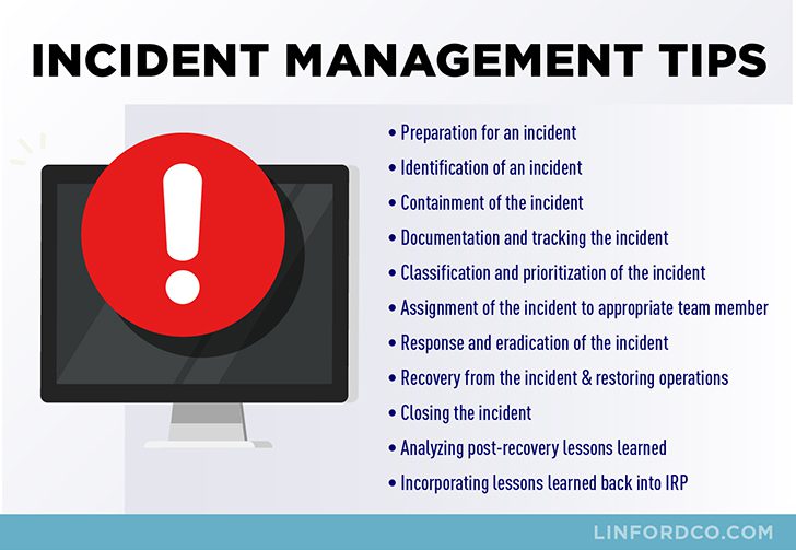 Incident Management Process Tips Infographic