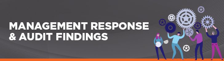 Management response & audit findings