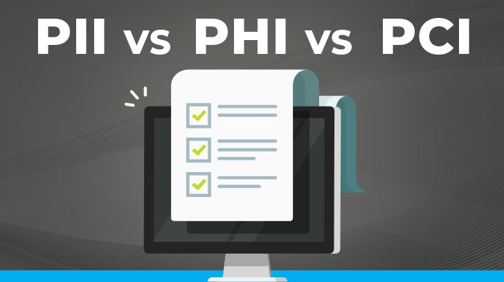 PII vs PHI vs PCI: Key Differences and Compliance Strategies