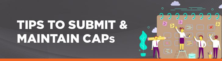 Tips to submit & maintain CAPs