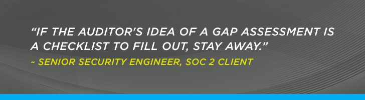 HITRUST gap assessment client quote