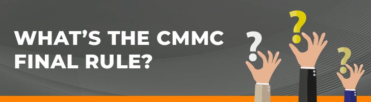 What is the CMMC final rule?