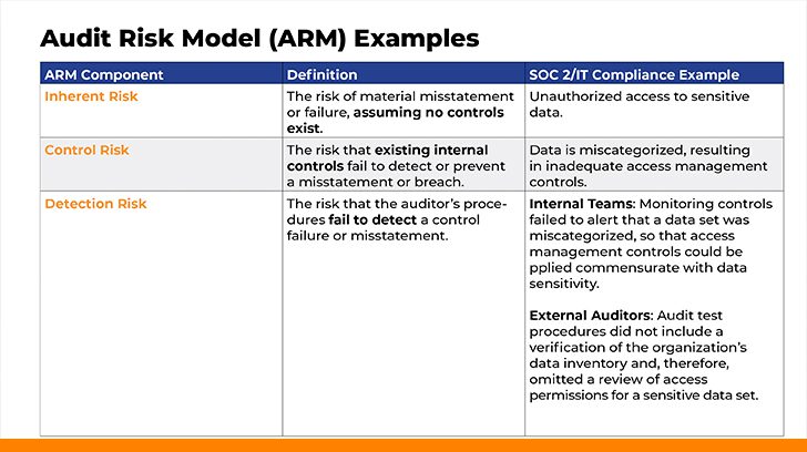 Audit risk model examples